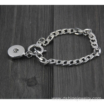 Silver Chain NOOSA Bracelet With Personalized Snap Buttons